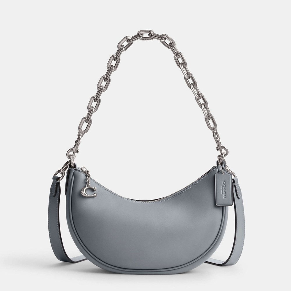 Coach Mira Shoulder Bag, Silver/Grey Blue 🩶